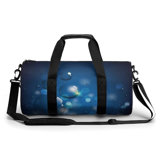 Sac de sport gym goutte d'eau bleue et sac de voyage week-end duffel bag compact 45cm