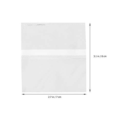 Scicalife 200 Pièces 80X70mm Clair Perforée Film Rétractable Film Thermorétractable Wrap Film Rétractable Joint Bandes pour Huile Essentielle Flacon Compte- Gouttes Et Tube à Essai