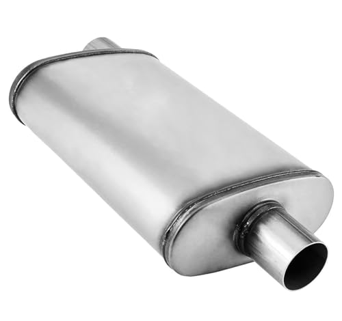 Image of 2in Muffler Deep Performance Tone 2'' Pipe Muffler Resonator with Universal Stainless Steel muffler for Cars, Trucks(2''Inlet /Outlet)