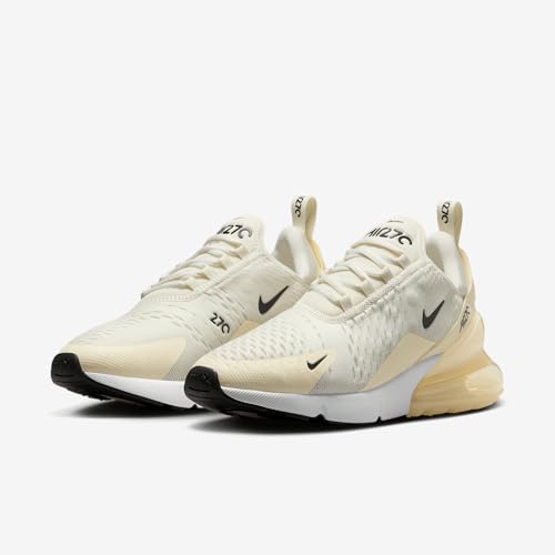 Nike Air Max 270 Women's Shoes (AH6789-124, Sail/Coconut Milk/Pale Ivory/Black) Size 10.52