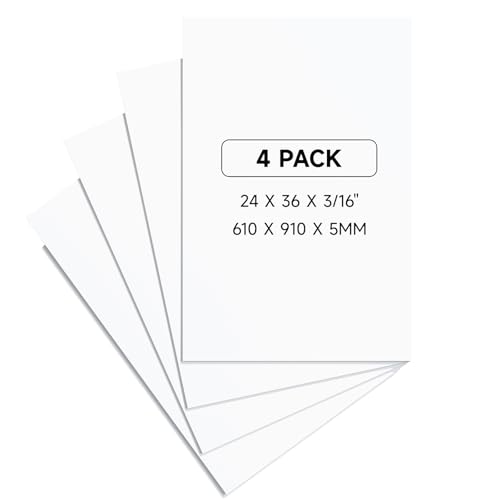 PEKGRIL 24x36 White Foam Core Board (4-Pack)