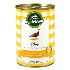 Pauls Beute Sparpaket 400g, 24 Dosen gemischt Rind,Lamm,Pute und Hühnchen