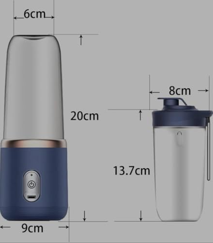 Qlect Portable Blender for Smoothies & Juices | 400ML Compact Jar for Soft Fruits | 40W Motor Crushes Ice | Auto-Stop After 40s | 1500mAh Rechargeable Juicer with Built-in Jar