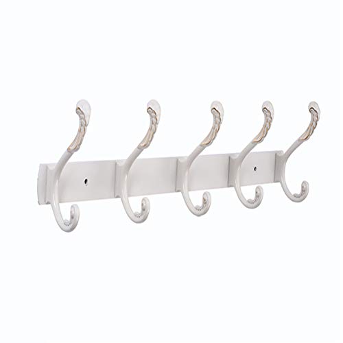 NZY Patère De Peinture Murale Blanche Cuite Rangée De Crochets 5