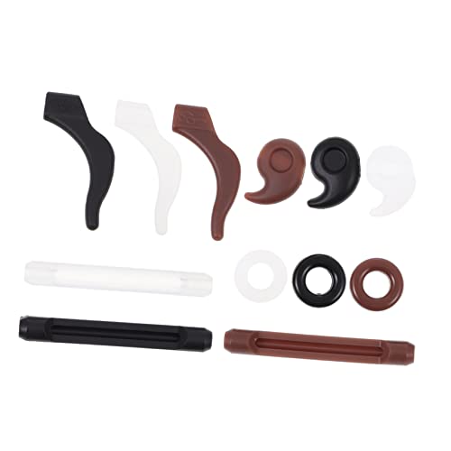 TOVINANNA Glasses Leg Eyeglass Tools - Earmuffs Silicone Glasses Support Mats Eyeglass End Tips