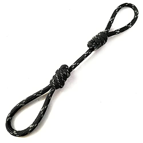Archery Finger Sling Adjustable for Barebow Recurve Longbow Traditional Archery Finger Sling (Black and Gray)