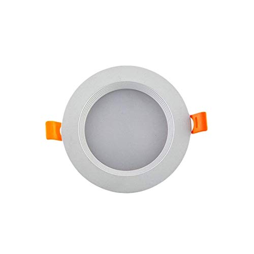 Downlights LEIKAS Baño Cocina Redonda LED Lámpara empotrable de Techo Foco Downlights Iluminación IP 44 Ultra Delgado Blanco cálido...