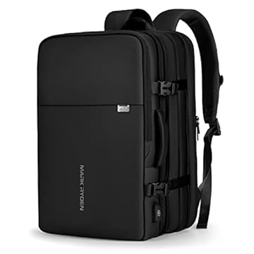 MARK RYDEN Mochila de viagem masculina, 40L aprovada por companhias aéreas, Preto, 40L, Mochila de viagem