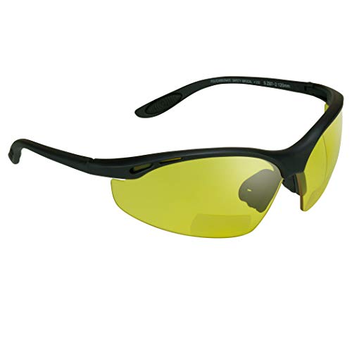 Prosport Safety Bifocal Glasses Yellow Lens +1.50 Z87 Semi Rimless Night Driving For Men And Women #TOP30