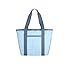 LeSportsac Painterly Weave Everyday Zip Tote Handbag/Travel Bag, Style 3867/Color E612, Dreamy Sky Blue & Crisp White Unite, Abstract Playful Gingham Inspired Weave, Subtle Pearlized Sheen