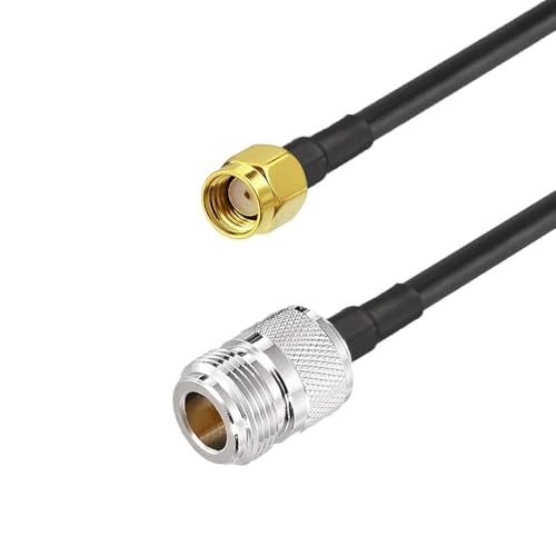 Cable coaxial RG58 N hembra a RP-SMA macho de 3.3 pies para conexion de antenas y radiofrecuencia