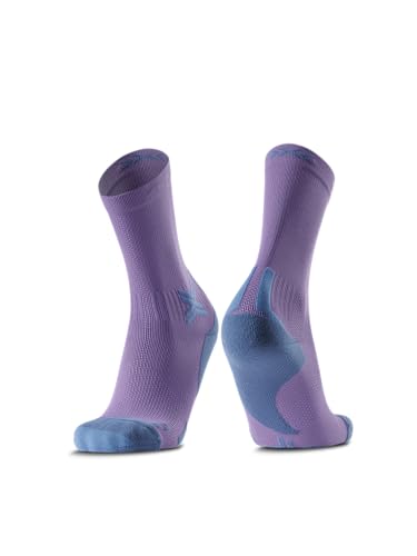 Chaussettes de running X-Socks RUN DISCOVER violettes noir bleu sport course à pied 44-46