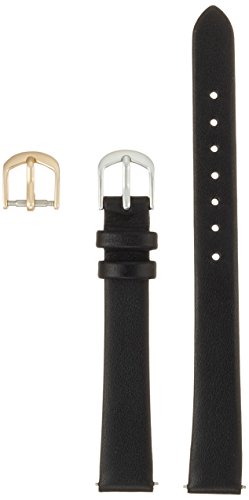 CREPHA 時計ベルト 12mm 革 カーフ 抗菌 防臭仕上 尾錠 工具付き ブラック 31-12