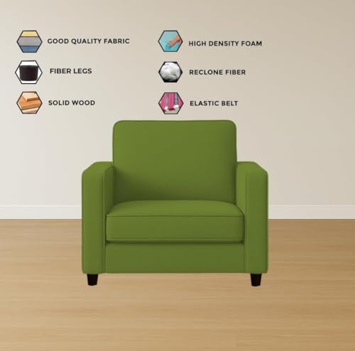 Image of The MM Furniture store Premium Fabric Sofa - Olive (1 Seater)