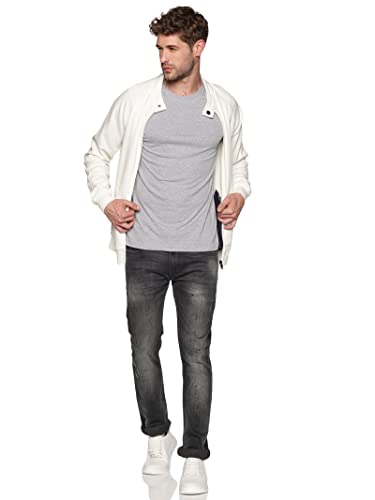 Image of Solid Men Round Neck White T-Shirt