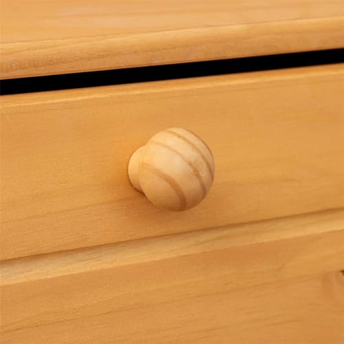 Bureau secrétaire David pin massif avec rangement étagères et portes de bureau