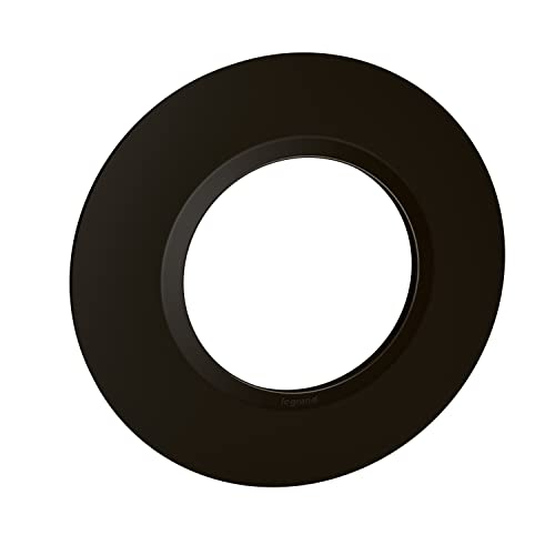 Legrand Dooxie LEG600976 1P Round Socket/Switch Frame with 1 Hole Velvet Black Finish, Noir Velours
