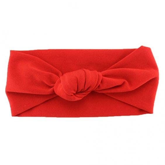 ayushicreationa Baby Girls Elastic Headband Hair Newborn Toddler Children Accessories Cotton Turban Knotted Hairband Red,White,Black Pack of 3