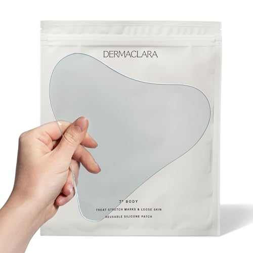 Image of Dermaclara Large Silicone Body Patch - Pregnancy Stretch Mark Prevention, C Section Cover Up Belly Scar Sheet, Maternity Skincare, Mom to Be Silicone Gel Sheet, Reusable up to 30 Times - 1 Patch