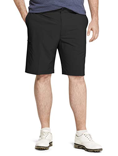 IZOD Men's Big and Tall Golf Swing Flex Stretch Cargo Short, Black 1, 54