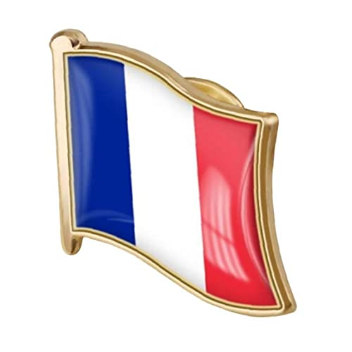 Stakee 1pc République Française Badge Badge Badge Metal Pin Brooch France of Flag Badges Accessoire De Nouveauté Nationale Cover