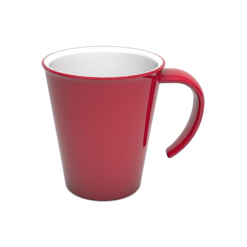 Ornamin 300 ml Red Mug (Model 1201) - Reusable Coffee Cup, Tea Cup, Camping Mug, Sturdy Plastic