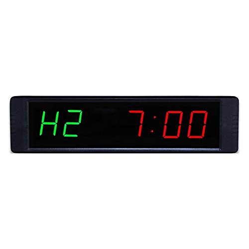 J-TUMIA-hom Temporizador Digital LED Programable LED Intervalo Temporizador Reloj de Cuenta Regresiva Cronómetro Reloj de Pared for Gimnasio con Control Remoto Gran Pantalla de dígitos Rojos
