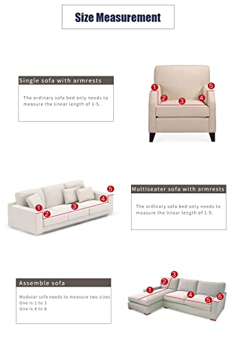 Housse de canapé en L avec accoudoirs en polyester premium au design extensible ajustable - 5