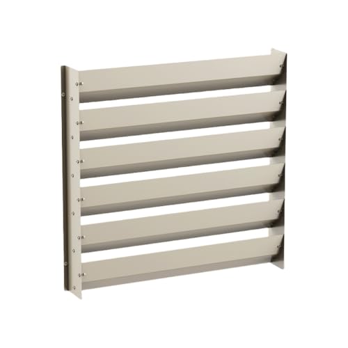 Joxoilso エアコン室外機風向調整カバー 上向きルーバー 直射風防止 頑丈設計 簡単取り付け 目隠し機能付き スプリット型室外機対応 (55*55cm ホワイト) (60*60CM,ホワイト)