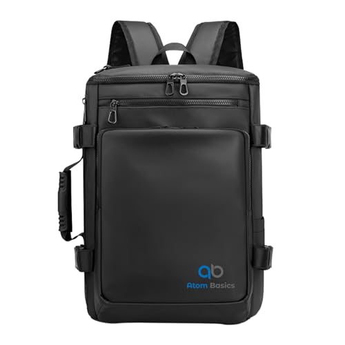 Image of Backpack all-in-one Office /Travel Laptop Backpack for Men & Women with Compartment, Multi Pocket, Bottle Holder, 48x32x18 cm - Black (Model - 1204; Capacity- 40 Ltr). Model 1204
