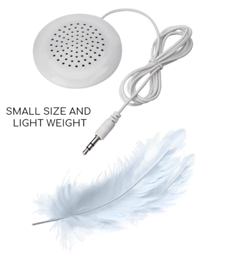 Image of KUJOBUY Pillow Speaker 3.5mm Mini Under Pillow Musick for iPod MP3 Phone Flat Speaker Sleep or Hypnosis Sound Portable Sleeping Sound Mini Pillow Speaker Small Audio System