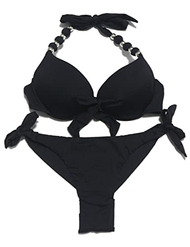 EONAR Damen Bademode Push up Bikini-Oberteil mit Bügel Niedriger Bund...