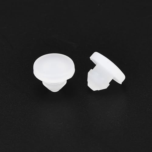 Image of MECCANIXITY 10pcs Silicone Snap in Locking Hole Plugs,4mm /0.2 Inch Mounting Diameter Narrow Groove Width 1.5mm Panel Seal Cover Round for Kitchen Bulkheads Waterproof Sealing Plugs Clear