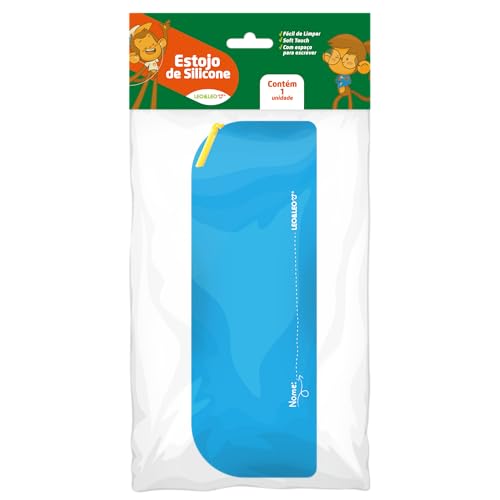 ESTOJO RETANGULAR DE SILICONE SORTIDO LEOELEO