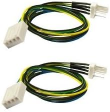 4-Pin PWM Connector Male to Female Computer Case Fan Power Extension Adapter Cable, 12" Inch (2-Pack)