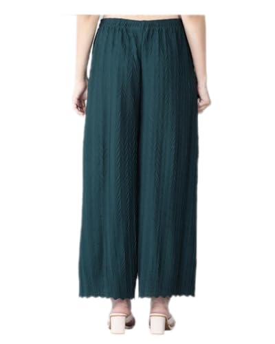 Image of Pack of 2 Women Palazzo Pants | Wide Leg Loose Fit | Combo Pack | Free Size | Stretchable Waist | Casual Wear, Office Wear, Home Wear Palazzo