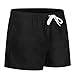 Swim Trunks Mens Fashion 3 Inch Mesh Liner Men's Swimwear Bathing Suit Short Swimming Trunks for Men Beach Shorts Men's Basketball Shorts Black