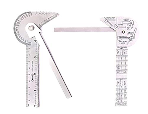 Precision Multi Purpose Protractor Square Rule Centre Finder Divider Drill Point Gauge