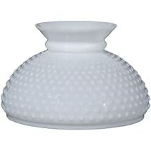 B&P Lamp 10" Fitter Cased White Hobnail Shade With Plain Top