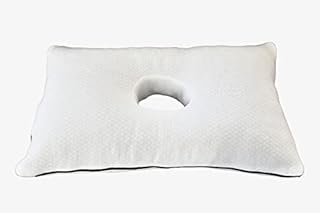 Holey Pillows Ear Pillow for Ear Ache Pain Relief – 50 x 30cm Memory Foam Side Sleeper Pillow for Ear Pain – Doughnut Pillow for Sleeping Ear Plugs, Ear Piercing Pillow – Comfortable and Soft