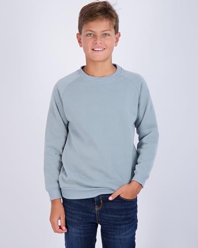 Real Essentials 3 Pack Boys' Fleece Crew Neck Long Sleeve Sweatshirt - Soft Pullover Sweaters for Youth Kids Boys & Girls2