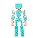 (Assembly Completed) Mini 13 Titans Action Figure, 8 inches, Strong Magnetic Accessories, 8 in 1, 3D Printed Robot Multi-Jointed Movable, Pixel-Style Cute Desktop Ornament