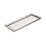 QUALITÄT UND FUNKTIONALITÄT: Das Tablett ist aus hochwertigem Aluminium gefertigt, langlebig und leicht zugleich. Die breiten Griffe ermöglichen eine bequeme Handhabung und sichere Aufbewahrung von Speisen und Getränken.