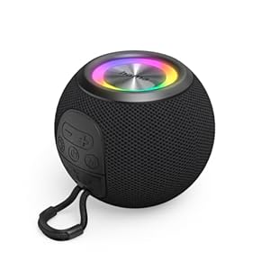 Hama Ball Shape Speaker Bluetooth Lautsprecher, 5, 3 Zoll, tragbar, Ball Shape, kabellos, 5 LED-Modi, 10h Akku, 5W, Micro SD, modern, Schwarz
