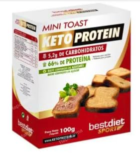Mini Toast, Alto Contenido en Proteína, Bajo en Carbohidratos, 100g. Pack de 3
