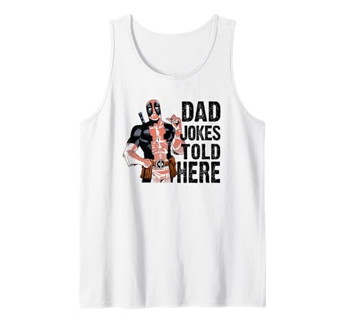 Marvel Deadpool Father's Day Dad Jokes Told Here Camiseta sin Mangas