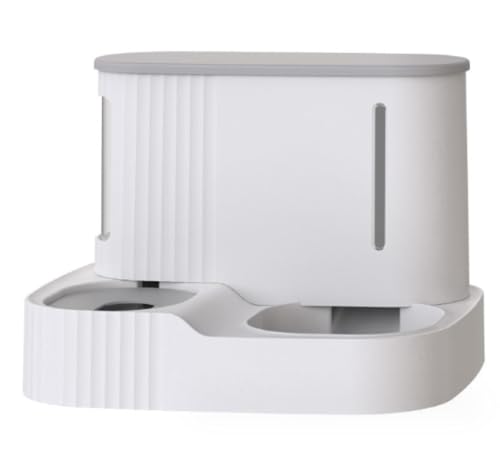 Rosoy ペット兼用ボウル ペット 猫 給水器 給餌器 猫 犬 小型犬 自動給餌器 3L 大容量 給餌器 複数ペット用 お手入れ簡単 洗える 小型犬・中型犬向き お手入れ簡単 ペット用給餌器 給餌器 給水 給餌器 (グレー)