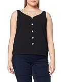 Tamaño: Estándar Vero Moda Vmsasha SL Button Top Noos Camiseta sin Mangas, Negro, S para Mujer