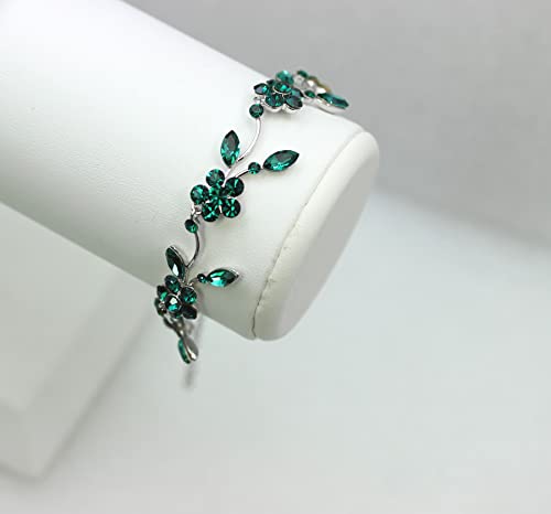 Image of Faship Gorgeous Rhinestone Crystal Floral Necklace Earrings Set