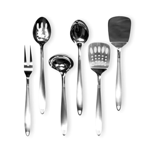 Chef Craft Select Kitchen Tool and Utensil Set, 6 Piece Set, Stainless Steel